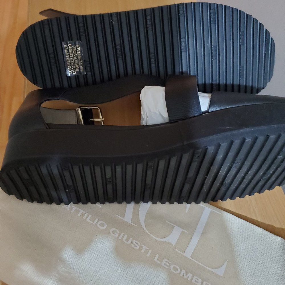 AGL Black Wrapped platform Sandal size 38